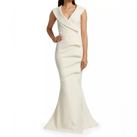 Chiara Boni Norc Cocoon Collar Trumpet Gown - Picture 1 of 9